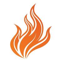 Bold Red Fire Flame in Artistic Design vector