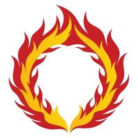 Hot Red Fire Flame Design for Bold Impact vector