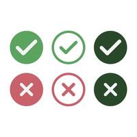 Checkmark right symbol, tick sign. check and uncheck for web and mobile apps vector