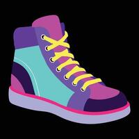 Retro 80s Illustration with Neon Color Pop vector