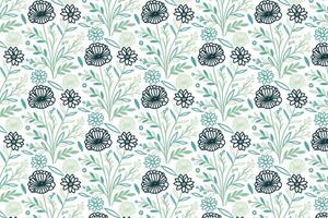 elegant seamless botanical pattern with delicate flower sketches and modern leaf elements for stylish home decor and packaging vector