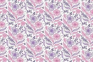 sophisticated hand drawn floral pattern with elegant nature inspired leaves and continuous line flowers for home decor and textile vector