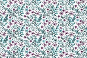 trendy seamless flower sketch pattern with elegant continuous line art florals and minimal leaves for modern wallpaper and textile print vector