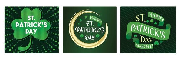 Celebrate St. Patrick's Day Patrick with a bright green shamrock design. vector
