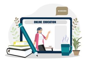 lectures and lessons on educational platforms. vector