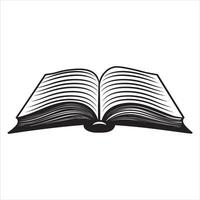 Open Book Illustration with Nostalgic Vibes vector