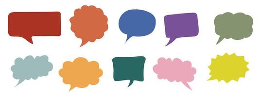 A set of different colorful speech bubbles vector