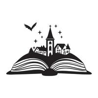 Whimsical Fantasy Book Design with Magical Elements vector