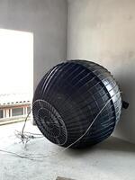 sanitary tank for home construction on background photo