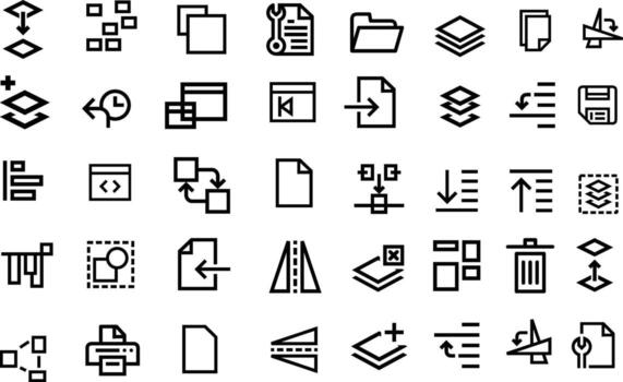 a set of icons that are used to create a document vector