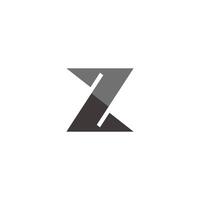 letters z linked arrow simple colorful arrows logo vector