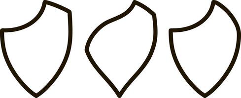 Outline guard set icon isolated Sketch flat sign collection vector