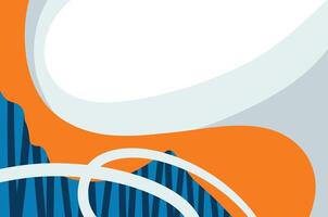 Abstract design with blue and orange shapes on a white background vector
