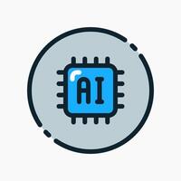 Design Illustration graphic of mini chip icon with colored line style. Suitable for UI, mobile design, web design, etc. vector