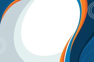Modern abstract wave background with blue and orange colors vector