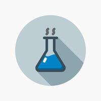 Design Illustration graphic of reaction flask icon with flat style. Suitable for UI, mobile design, web design, etc. vector