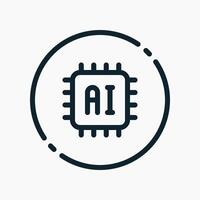 Design Illustration graphic of mini chip icon with line style. Suitable for UI, mobile design, web design, etc. vector