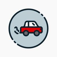 Design Illustration graphic of mini car icon with colored line style. Suitable for UI, mobile design, web design, etc. vector