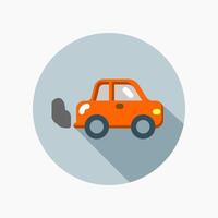 Design Illustration graphic of mini car icon with flat style. Suitable for UI, mobile design, web design, etc. vector