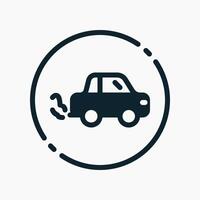 Design Illustration graphic of mini car icon with glyph style. Suitable for UI, mobile design, web design, etc. vector