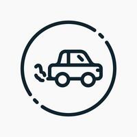 Design Illustration graphic of mini car icon with line style. Suitable for UI, mobile design, web design, etc. vector