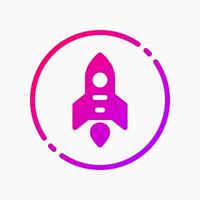 Design Illustration graphic of mini rocket icon with gradient style. Suitable for UI, mobile design, web design, etc. vector