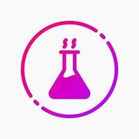 Design Illustration graphic of reaction flask icon with gradient style. Suitable for UI, mobile design, web design, etc. vector