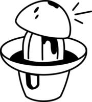 A hand drawn style icon of lemon squeezer vector