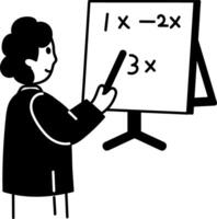 Hand drawn illustration of a student taking exam stress vector