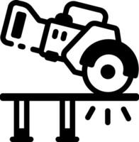 Angle grinder icon in glyph style vector