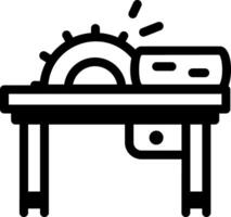 A sharp table saw icon in glyph style vector
