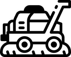Plate compactor machinery icon in glyph style vector