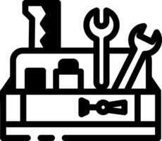 Construction and repairing toolbox, glyph style icon vector