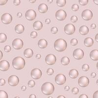 Bubble shapes pearl seamless pattern. Flowing blobs. Abstract 3d pink dotsbackground. vector