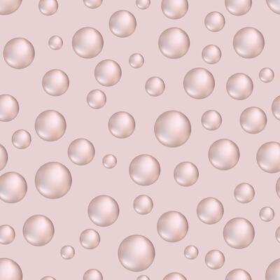 Bubble shapes pearl seamless pattern. Flowing blobs. Abstract 3d pink dotsbackground.