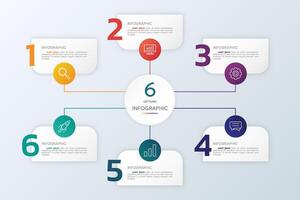 Modern business infographic template with numbers vector
