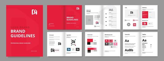 A4 Brand Guidelines Simple Brand Guidelines Design template vector