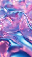 Fluid abstract pattern in vibrant pink and blue hues creating a mesmerizing visual effect photo