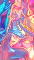 Colorful abstract fabric texture creates a vibrant visual in a creative and artistic display of light and shadow photo