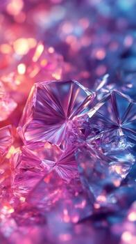 Colorful crystalline formations glimmer in a captivating display of light and texture photo