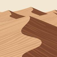 Sand Dune Landscape with Wavy Patterns in Desert Background vector