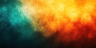 Colorful abstract background with hues of red, orange, yellow, and turquoise blending seamlessly photo