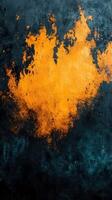 Vibrant orange and deep blue abstract art created with textured layers for artistic expression photo