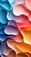 Colorful abstract patterns with flowing shapes create a vibrant visual experience in a modern art expression photo