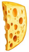 Cheese slice with holes showcases a vibrant yellow color and rich texture in a close-up view photo