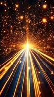Bright bursts of light create a dynamic visual effect in a cosmic setting photo