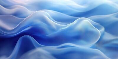 Soft blue fabric draping elegantly in gentle waves creates a serene and calming visual experience photo
