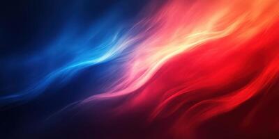 Bright blue and red abstract wave patterns creating a mesmerizing visual in a dark background photo