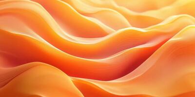 Flowing waves of warm orange hues create a mesmerizing abstract composition in soft textures photo