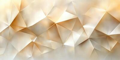 Abstract golden geometric pattern showcasing intricate folds and smooth gradients in a minimalistic design photo